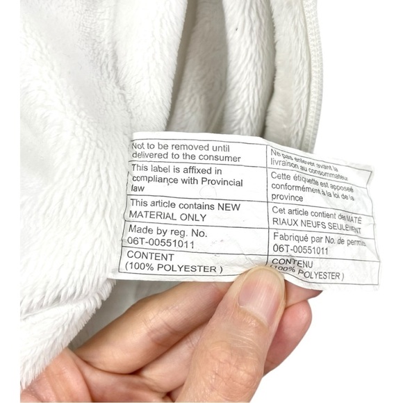 Lululemon Glacier Puffer Vest Ivory White Full Zip Fleece Lined High Neck Size 4 - Picture 7 of 7